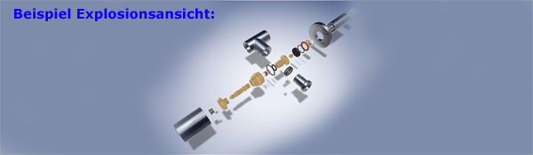SolidWorks 3D-Explosionsmodell einer Armatur
